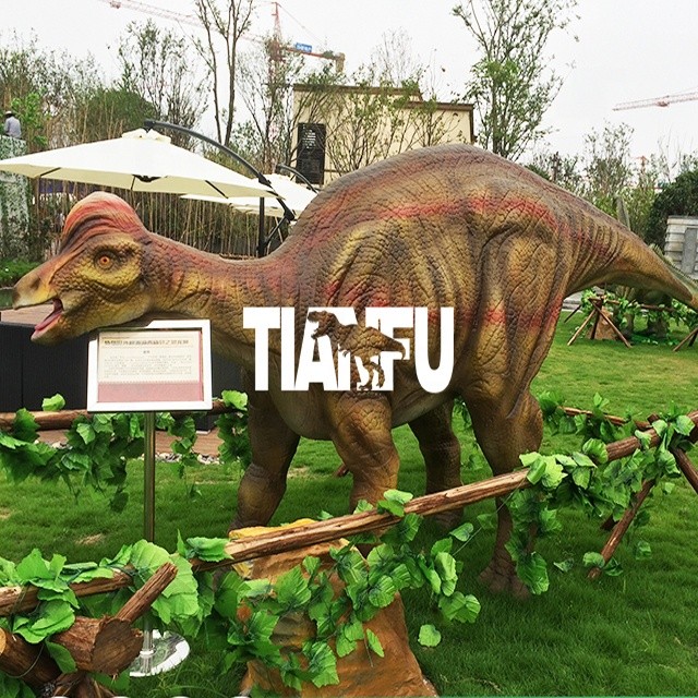 Exhibits on display - animatronic dinosaur model