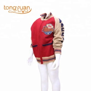 Exquisite Workmanship Kid Clothing Cardigan Design Hand Hand Knitted Baby Boy Sweater Designs