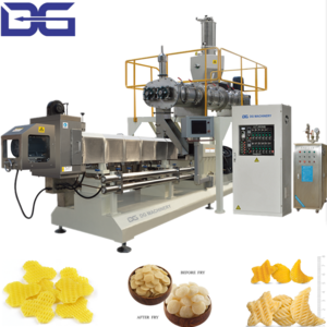 Fabricated Potato Chips Snack Pellet Making Machine 3d Fryums Extruder Machine