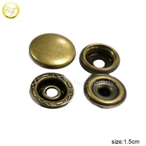 Factory custom metal button 4 parts metal snap button for wallet/clothing