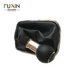 factory customize wide metal ring chrome frame Gear shift Lever 5 6 Speed car gear shifting knob fit for GOLF 4
