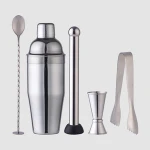 Factory Direct 24oz stainless steel home bar cocktail shaker tool set professional bartender kit