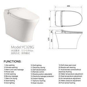 Factory directly wholesale Electronic Smart toilet Automatic Operation intelligent bidet Toilet