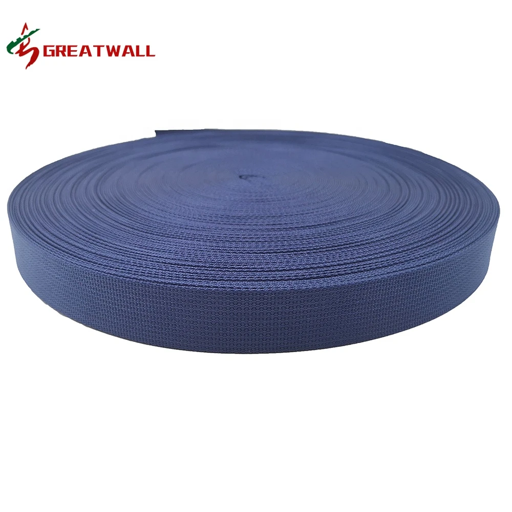 Factory price 2cm-5cm polyester nylon webbing straps dark blue color nylon sangle