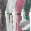 Factory Supply Curtain Supplier Pinch Pleat Pink Sheer Curtains For The Bedroom