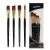 Import Factory Wholesale Black Handle Flat Peak Artists Paint Brush Set For Watercolor Acrylic Painting from China