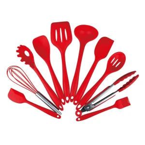Factory wholesale silicone kitchen cookware set,10 in 1 kitchen ware utensils tool set