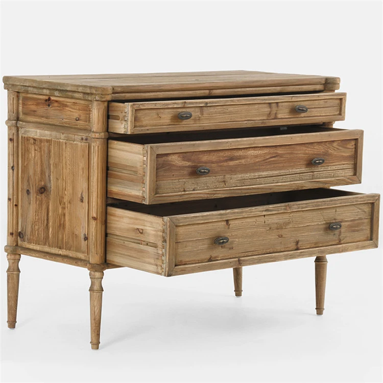 Fair Price Chest Of Drawers Reclaimed Wood Commode With 3 Drawers Bedside Furniture Sets