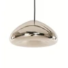 Fancy Modern Round Gold Silver Bowl Glass Pendant Light Creative Void Indoor Drop Lighting