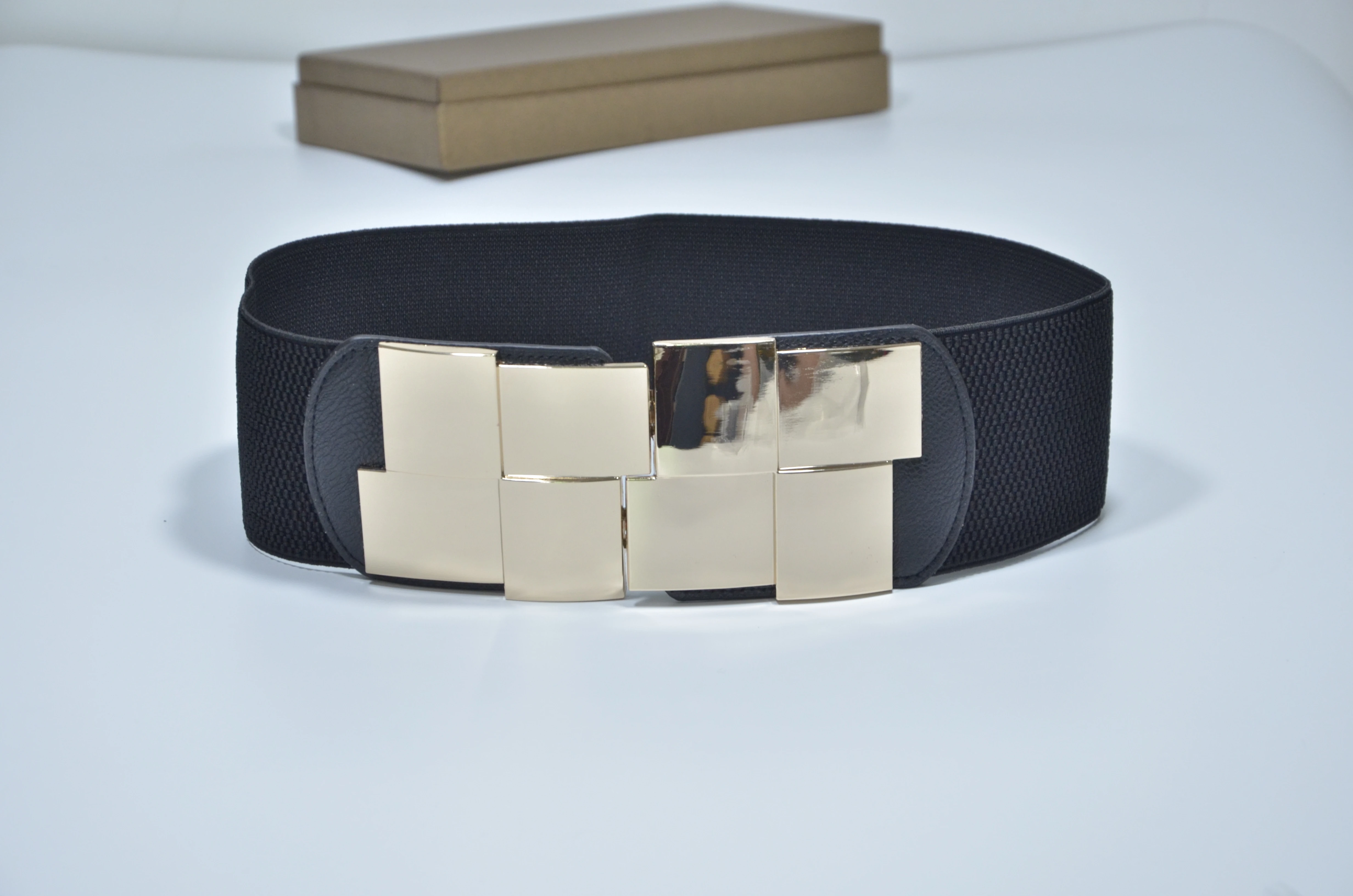 Fashion Brands Artificial PU belt Casual Ultra Wide leather belt Waist Seal 7.5cm Elastic Simple Mirror Wild Belt Bg-806