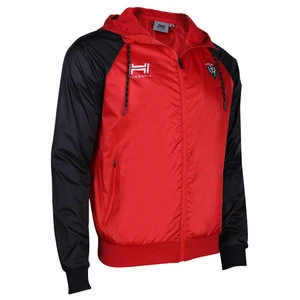 Fashion foldable polyester frivolous lightweight windbreaker jacket Custom varsity jacket with hood