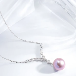 Fashion Jewellery Freshwater Pearls 925 Sterling Silver Jewelry Pearl Pendant Necklace Mothers Day Wholesale Gifts