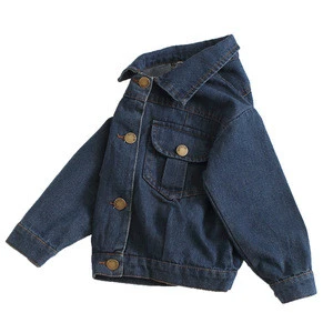 Fashion kids damaged jeans clothes for children denim jacket factory 2018 wholesale
