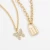 Import Fashion personality padlock geometric inlaid rhinestone alloy necklace set from China