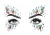 Fashion rhinestone festival eye jewels temporary tattoos crystals face tatoo sticker
