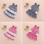 Fashion Sweet Puppy Dog Princess Skirt Pet Dog Lace Cake Camisole Tutu Dress Dog Plaid Strap Dress