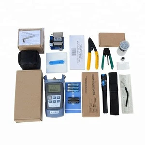 Fiber Optic cable tool kit with Optical Power Meter High quality  fiber optic equipment  for FTTH FTTB FTTX Network
