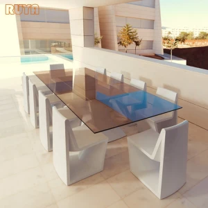 Fiberglass dinning table set 6 chairs dining room furniture luxury interior exterior