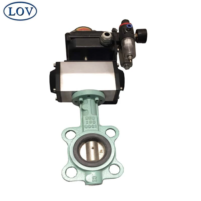 Fisher 7600 Viton Seat Stainless Steel Disc Pneumatic Actuator Wafer Butterfly Valve