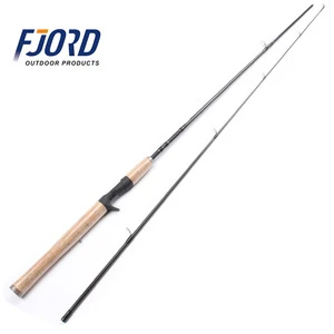 FJORD 1.98m Chinese Spinning Casting Fishing Rod Wood Handle Spinning Rod Sea Baitcasting Carbon Fiber Fishing Rod