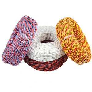 flexible twisted rvs 2 core rvs twisted pair flexible wire copper core pvc electrical wire