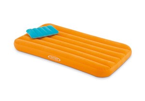 Flocking pvc  kids bed Inflatable  Air mattress for children with pillow