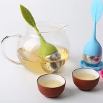 Food grade leaf shape silicone tea infuser