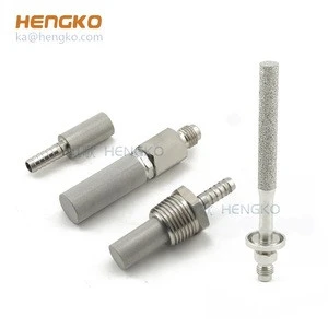 Food grade sintered SS 316L stainless steel 0.5 2 micron 1/2&quot; NPT thread barb air ozone aeration stone