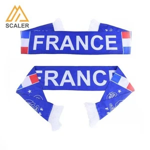 Football fans sports scarf Polyester knitted fan scarf
