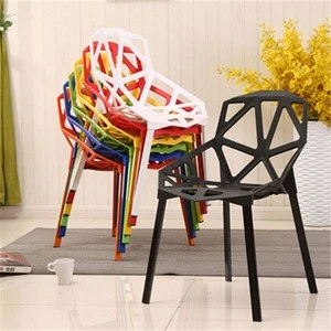 Free sample modern dining room furniture leisure PP plastic chair stacking dining chair wholesale cheap price