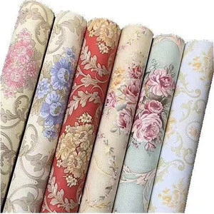 Free samples cheaper wallpapers/ wall coating designs roses flower film for home decoration