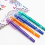 Frixion Erasable Coloring Pens 12 Pack Multi Colored Dry Erase Markers, Comfy Grip, Retractable Clip On Cap For Home, School,