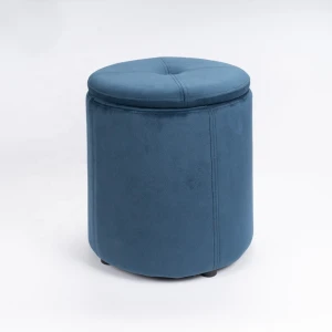 Furniture fabric EZ storage ottoman chair  with removable lid