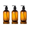 Fuyun amber empty 300ml shampoo bottles plastic lotion pump bottles