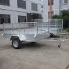 Galvanised single axle steel trailer 7x5ft fully weld, hot dipped galvanized car trailer, single axle box trailer 7x5ft