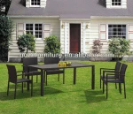 Garden rattan dining set/Armrest rattan chair/square rattan table