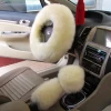 Genuine Australia Sheepskin Woolen Fur Steering Wheel Cover for plush Car Interior Accessories