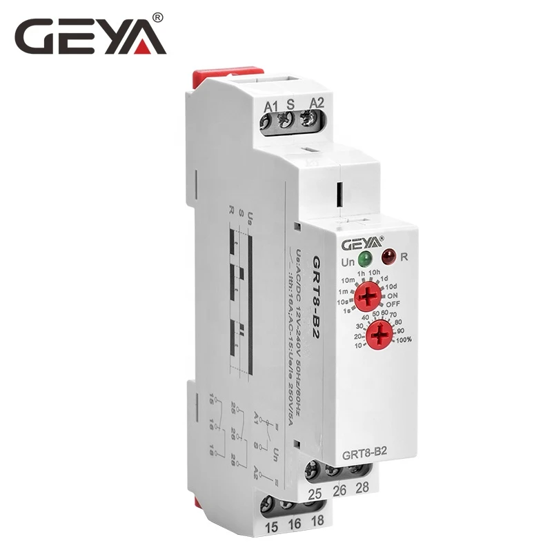 GEYA GRT8-B2 AC230V Delay Relay Module off-Delay Relay Din Rail 220V 240V AC Relays Time Delay Switch