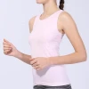 Girls Light Pink Comfortable Vest Young Lady Fashionable Sportswear