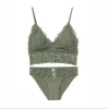 GJZB-191224 INS Hot Selling Full Lace Triangle Cup Sexy bra and panties suit Womens Wire Free Thin Ribbon underwear