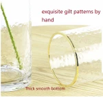 Glass Cylinder Vase Clear Glass Vase Gold Vase hand blown