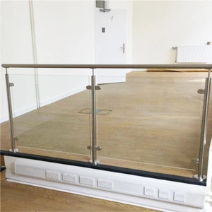 Glass rails balustrade price per metre curved stainless steel handrail balcony railing systems