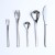 Import Gold silver gold silverware 5 Piece Steel 304 Flatware Set retro japanese style Fork Spoons Knife teaspoon for wedding from China