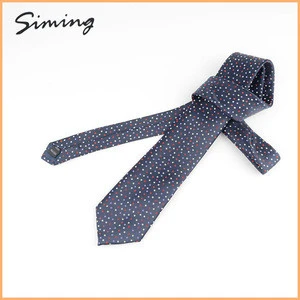 Good quality africa style latest polka dot mens jacquard polyester neck ties