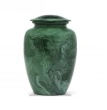 green cremation urn