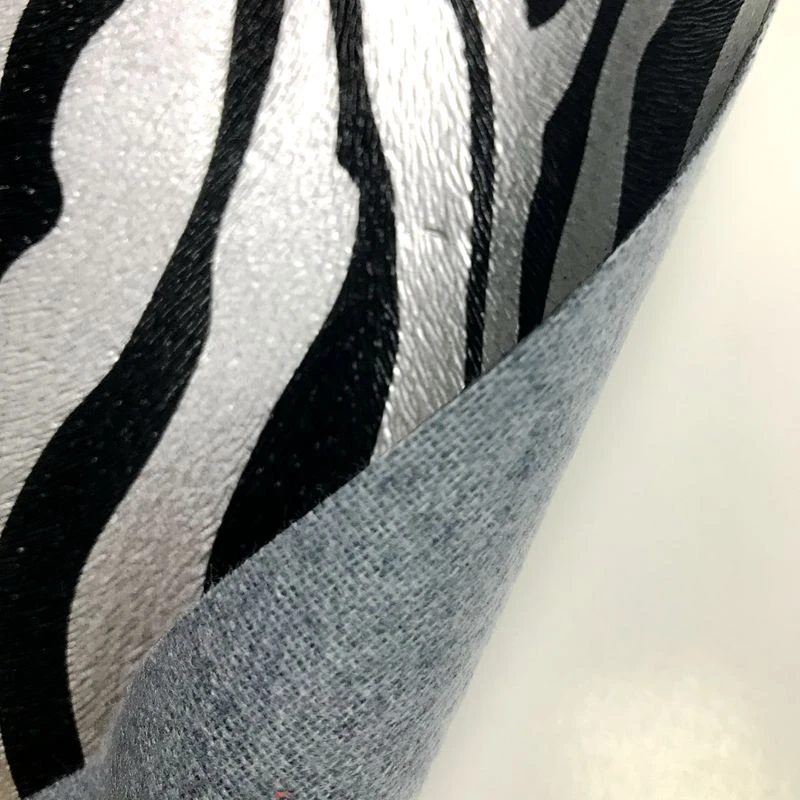 GUANGZHOU factory directly sell  PVC leather zebra printing