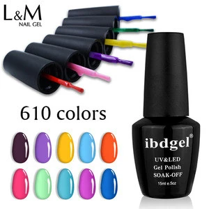 Guangzhou UV Gel Lacquer ibdgel Brands UV 15ml bottle nail gel polish