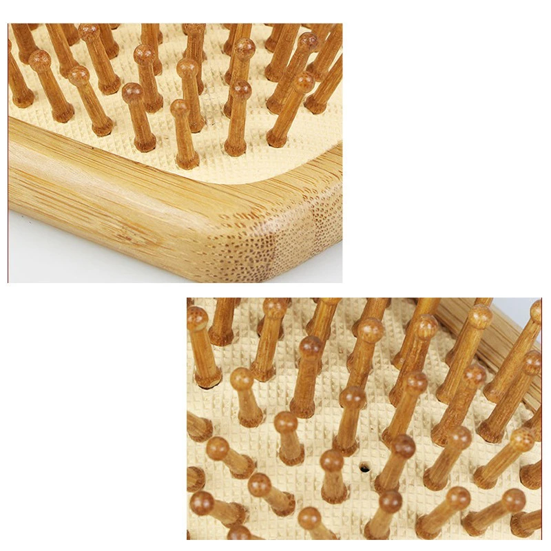Hair Brush Paddle Bamboo Handle Long Handle Air Cushion Massage bamboo Wooden Bristle Hair Comb