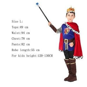 Halloween Costumes King Carnival Adult kids boys Cosplay King Costumes