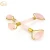 Import Handheld Double Welded Rose Quartz Guasha Facial Massage wrinkle removal Natural face neck body Pink Jade Roller from China